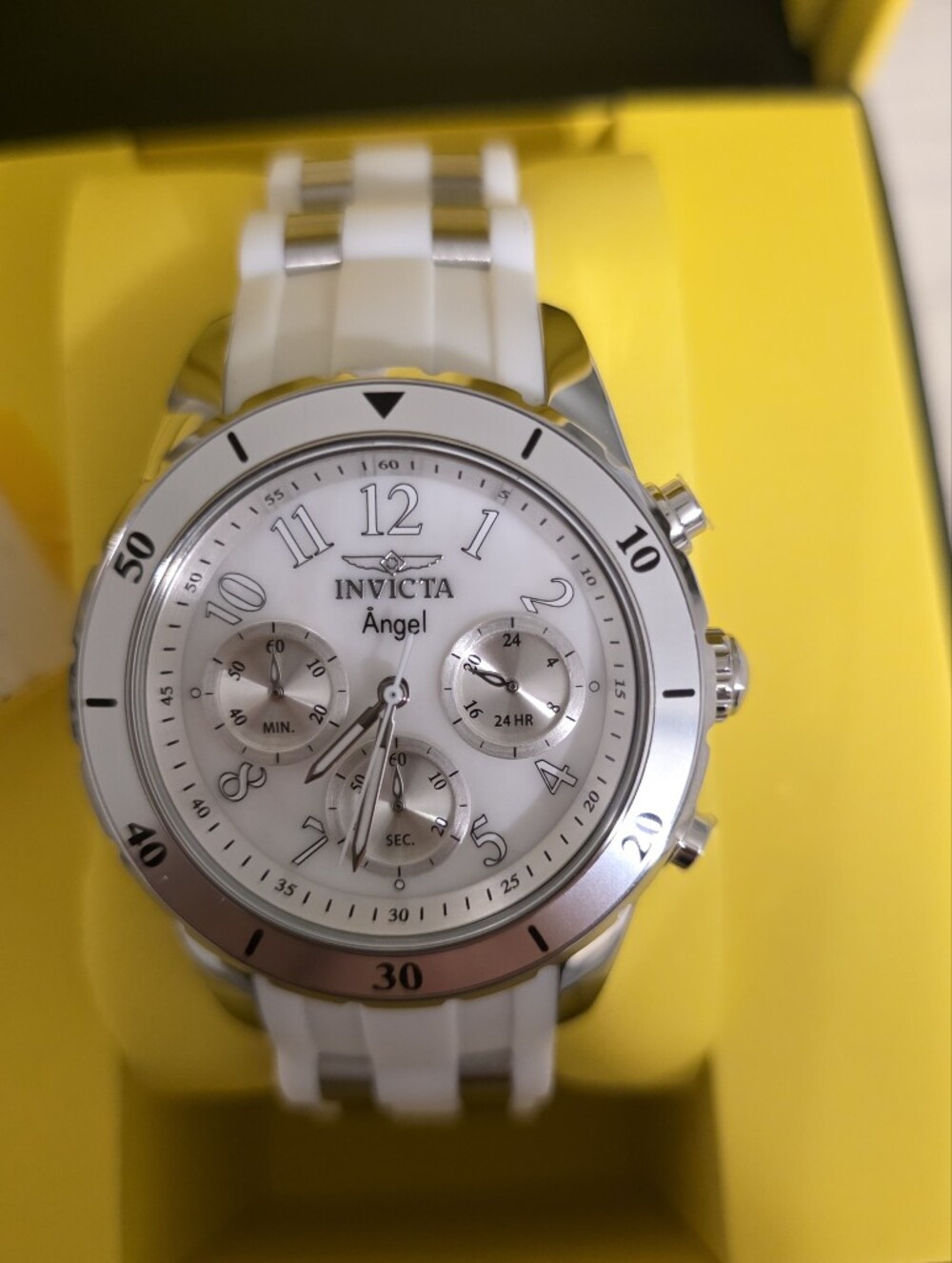 443. Invicta Angel Zenthia Women's Watch - 40mm. Steel, White (37347)